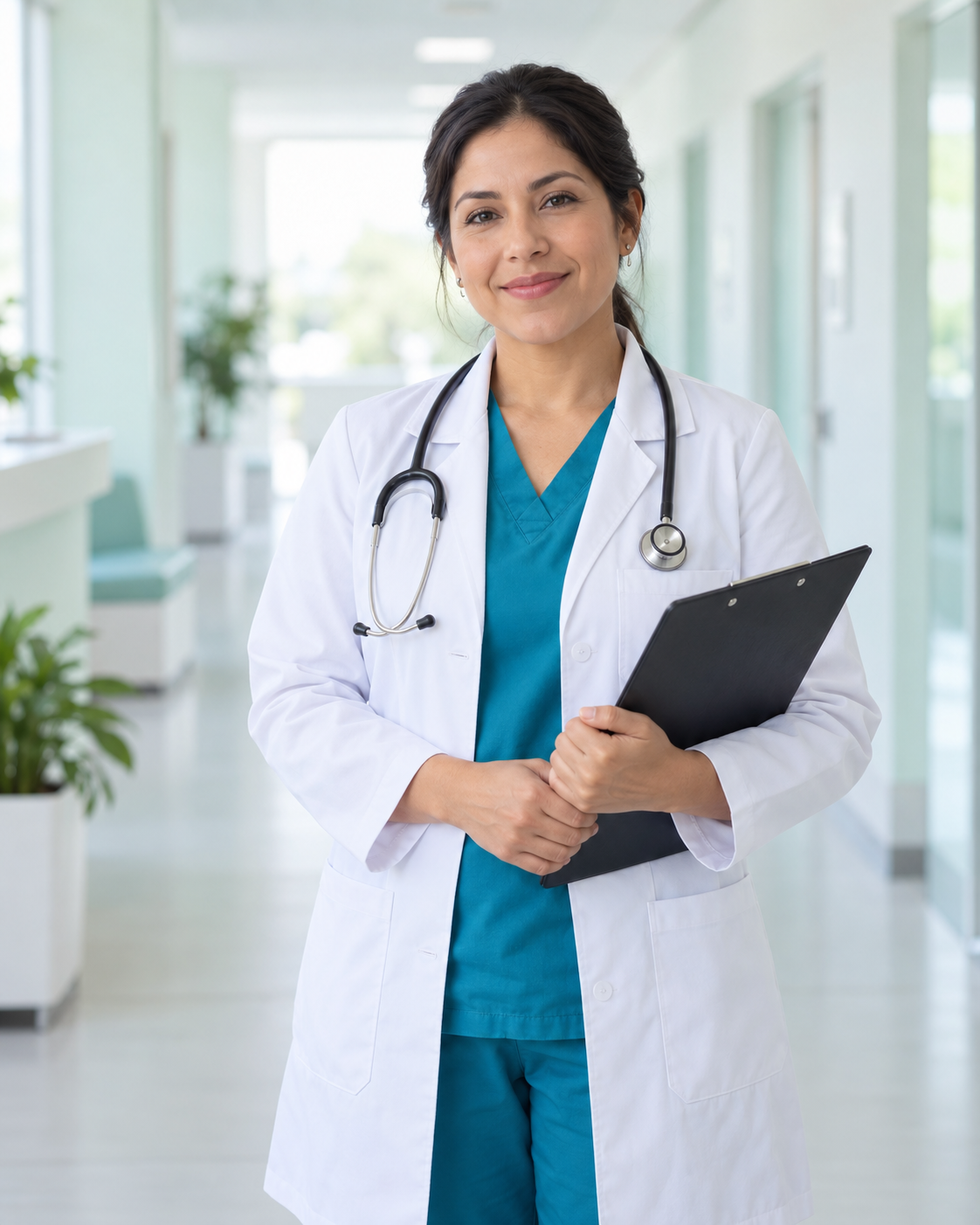 Personal médico de ClinicaVida Perú en un pasillo clínico